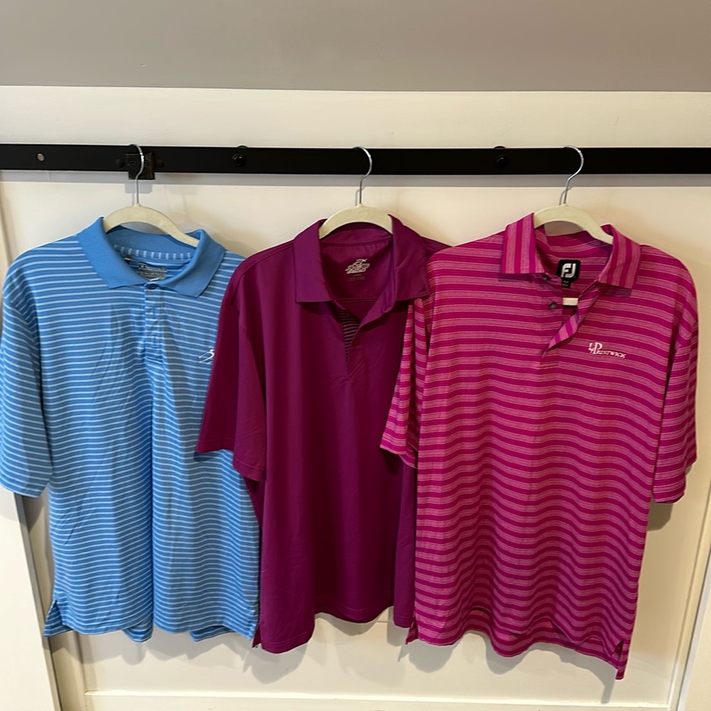 3 pack Men’s Golf Shirts, size large
